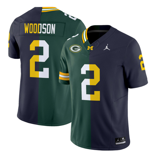 Charles Woodson Jersey #2 Michigan Wolverines Split Vapor V2 All Stitched