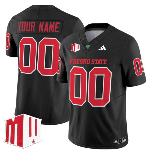 Custom Fresno State Bulldogs Jersey 2024 Vapor Limited Stitched Black