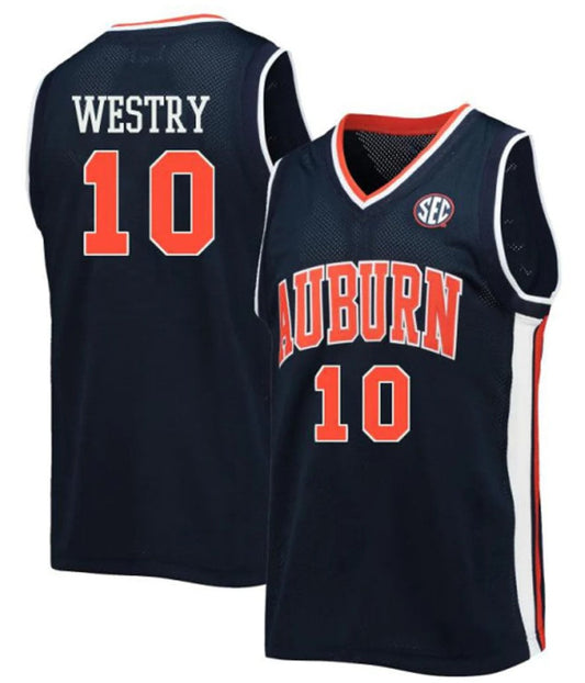 Chance Westry Jersey Auburn Tigers College Basketball #10