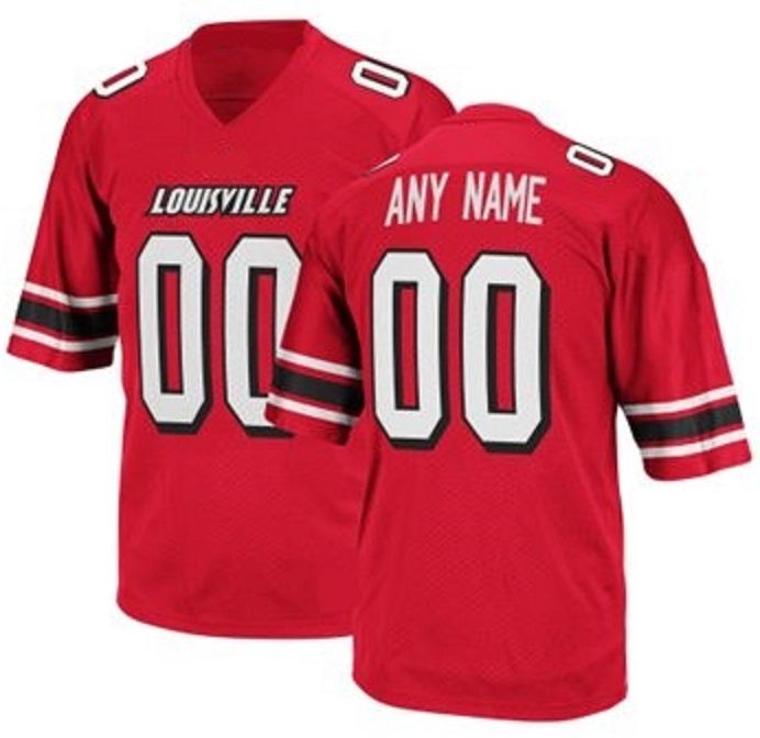 Custom Louisville Cardinals Jersey Name and Number NCAA College Football Style 4