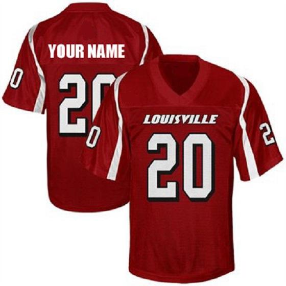 Custom Louisville Cardinals Jersey Name and Number NCAA College Football Style 2
