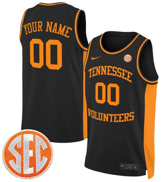 Custom Tennessee Vols Jersey Name, Number 2024 Swingman Basketball Black