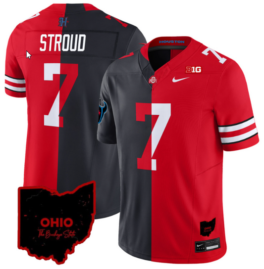 C.J. Stroud Jersey #7 Ohio State Buckeyes Split Vapor Football Stitched