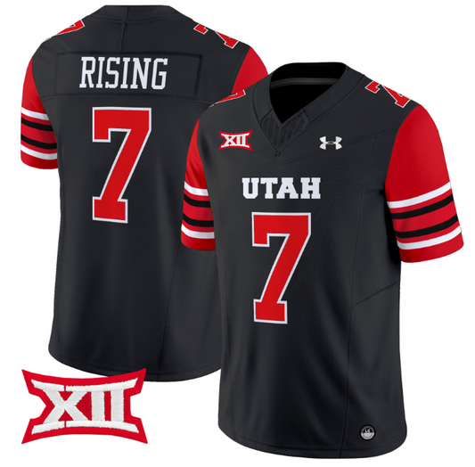Cameron Rising Jersey #7 Utah Utes Vapor Limited College Football Stitched Black