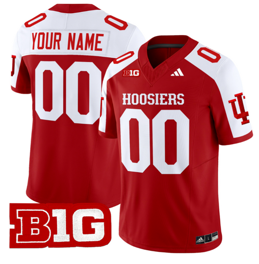 Custom Indiana Hoosiers Jersey Name and Number Vapor Limited Football Crimson Alternate