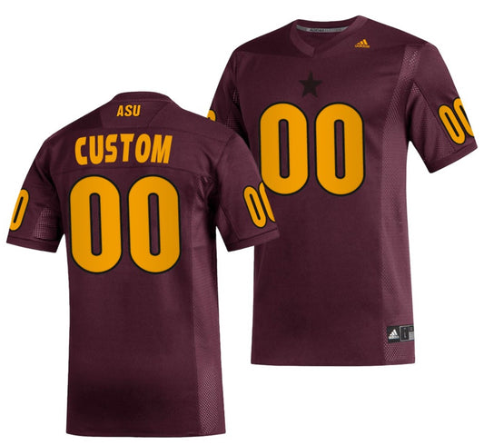 Custom Arizona State Sun Devils Jersey Name and Number NCAA College Football Maroon