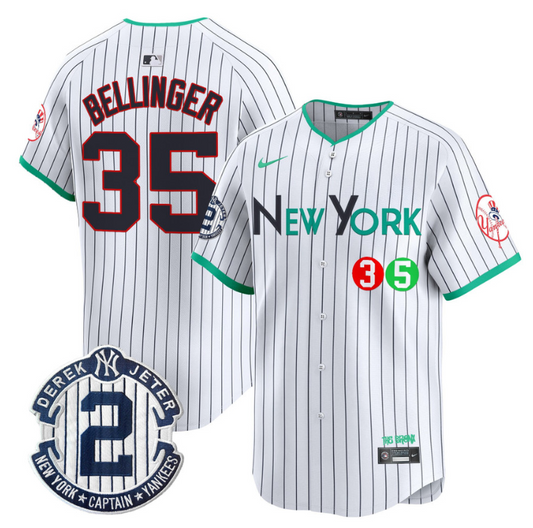 Cody Bellinger Jersey #35 New York Yankees City Connect Vapor Premier Limited Stitched Pinstripe