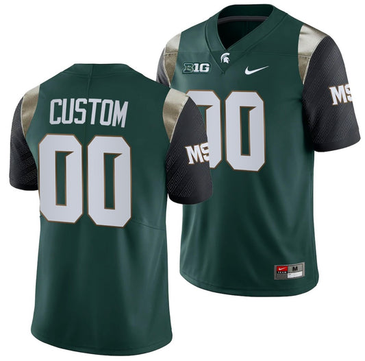 Custom Michigan State Spartans Jersey Name and Number College NCAA Football Limited Green