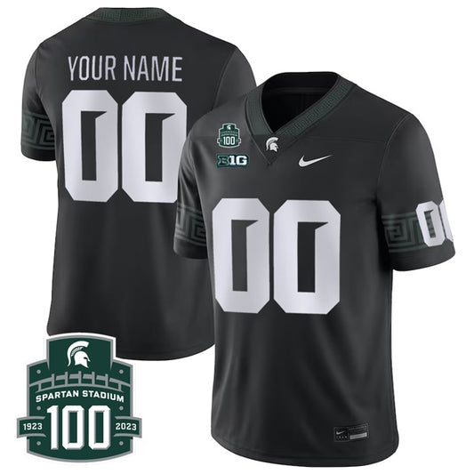 Custom Michigan State Spartans Jersey Name and Number College Football Black Alternate Limited – All Stitched