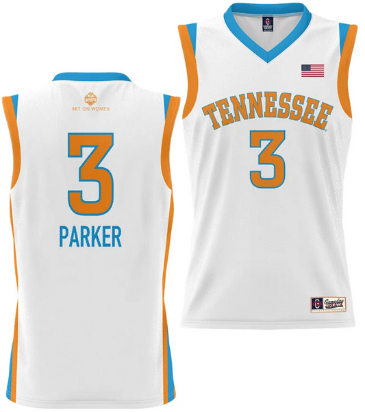 Candace Parker Jersey #3 Tennessee Lady Vols Alumni College Basketball White Uniform