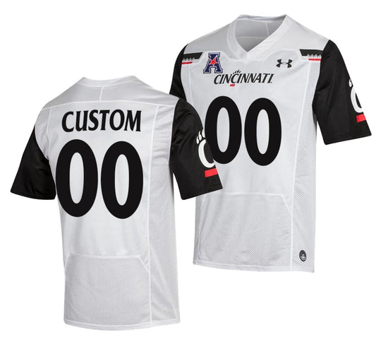 Custom Cincinnati Bearcats Jersey Name and Number NCAA College Football White The American Patch