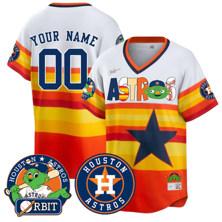 Custom Houston Astros Orbit Jersey Name, Number Vapor Premier Stitched Cooperstown