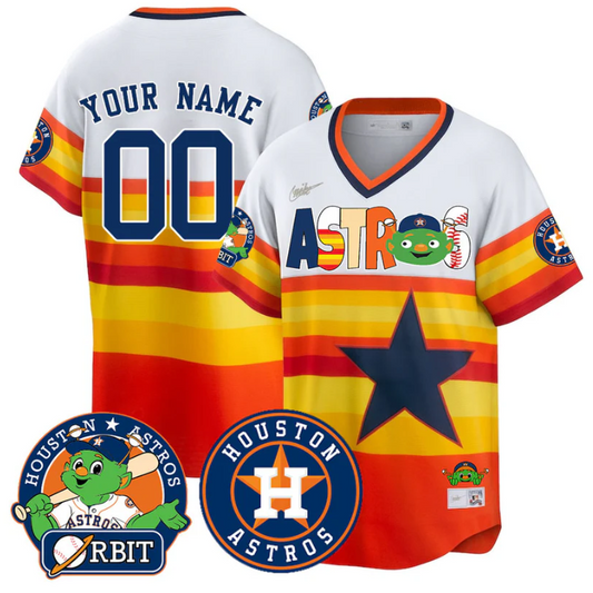 Custom Houston Astros Orbit Jersey Name, Number Vapor Premier Stitched Cooperstown