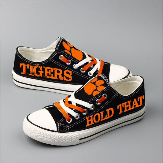 Clemson Tigers Limited Print NCAA College Students Low Top Canvas Shoes Sport Sneakers 1