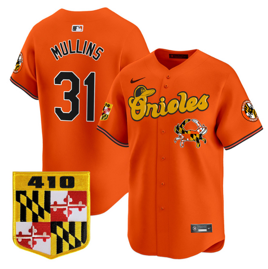Cedric Mullins Jersey #31 Baltimore Orioles 410 & Chesapeake Crab Patch Limited Stitched Orange