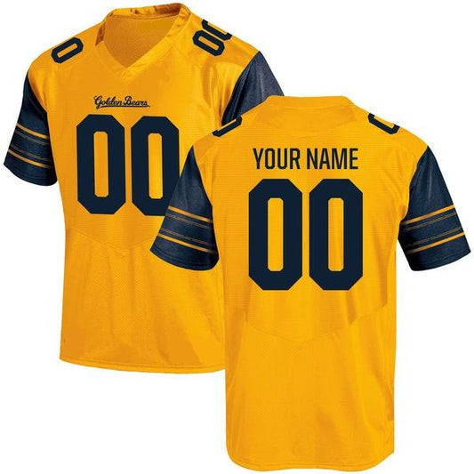 Custom California Golden Bears Jersey Name and Number NCAA College Football Yellow