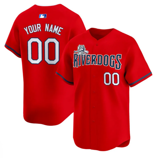 Custom Charleston RiverDogs Jersey Name, Number All Stitched Red