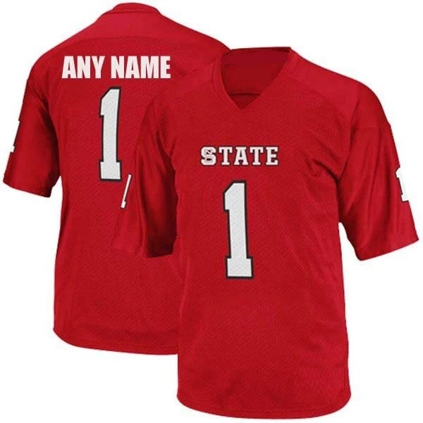 Custom NC State Wolfpack Jersey Name and Number NCAA College Football Red