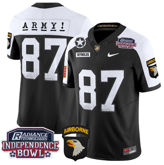 Casey Reynolds Jersey #87 Army Black Knights Independence Bowl Patch Black Alternate