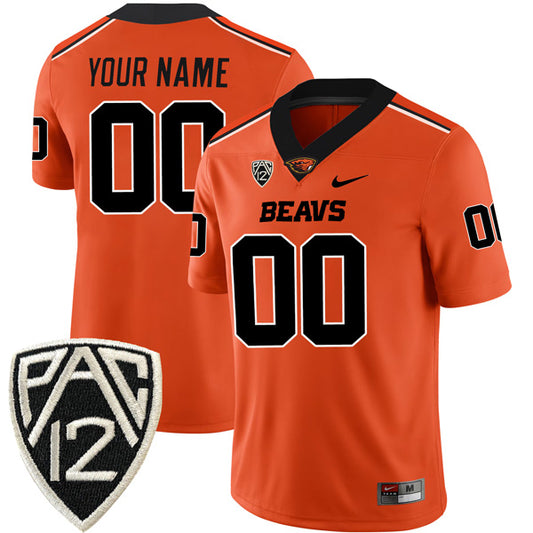 Custom Oregon State Beavers Jersey Name and Number College Football Orange Alternate Game – All Stitched
