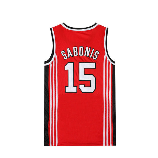 CCCP #15 Arvydas Sabonis Basketball Jersey Red