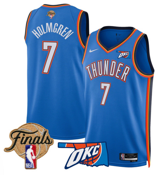Chet Holmgren Jersey # 7 Oklahoma City Thunder 2025 Finals Swingman Stitched Icon