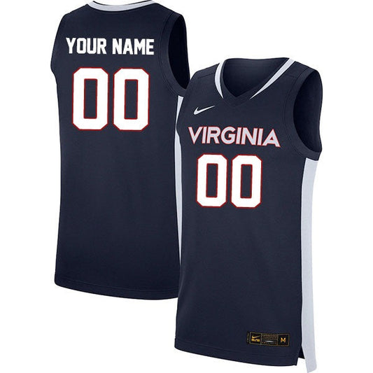 Custom Virginia Cavaliers Jersey Name and Number College Basketball Stitched Navy