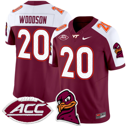 Caleb Woodson Jersey #20 Virginia Tech Hokies Vapor Limited College Football Maroon Alternate