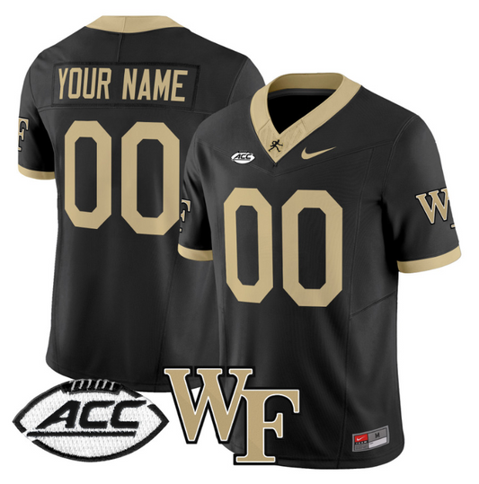 Custom Wake Forest Demon Deacons Jersey 2024 Limited Stitched Black