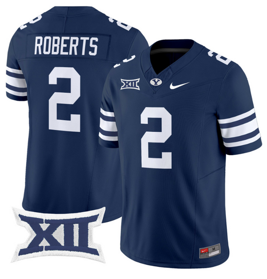 Chase Roberts Jersey #2 BYU Cougars Vapor Limited College Football Stitched Navy