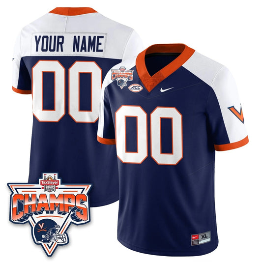 Custom Virginia Cavaliers Jersey 2025 TaxSlayer Gator Bowl Champions Stitched