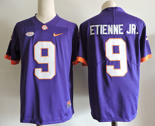 Clemson Tigers #9 Travis Etienne Jr College Football Jersey Purple