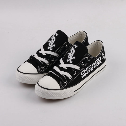 Chicago White Sox Limited Print MLB Baseball Fans Low Top Canvas Shoes Sport Sneakers T-DAC96H