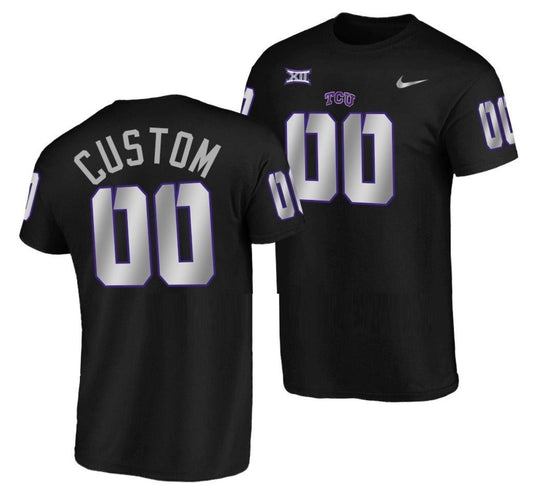 Custom TCU Horned Frogs Jersey Name and Number NCAA College Football Blackout