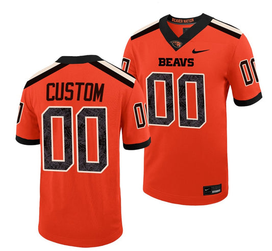 Custom Oregon State Beavers Jersey Name and Number NCAA College Football Untouchable Orange