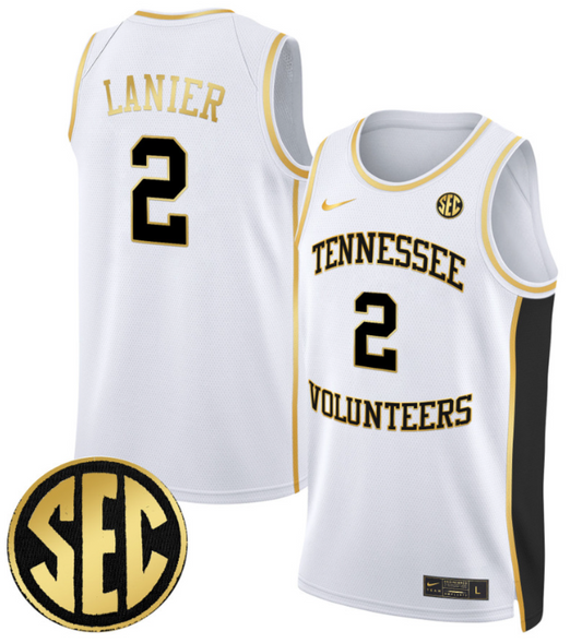 Chaz Lanier Jersey #2 Tennessee Vols 2024 Swingman Basketball White
