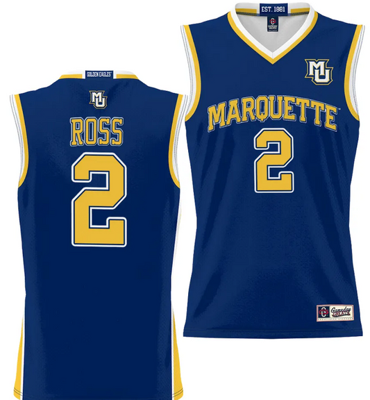 Chase Ross Jersey #2 Marquette Golden Eagles NIL Basketball Lightweight