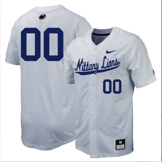 Custom Penn State Nittany Lions Baseball Grey Jersey All Stitched