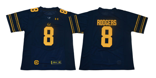 California Golden Bears #8 Rodgers NCAA Football Jersey Dark Blue