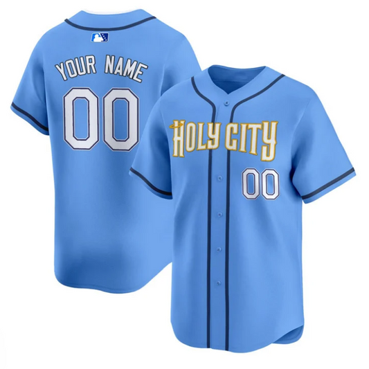 Custom Charleston RiverDogs Holy City Jersey Name, Number All Stitched Blue