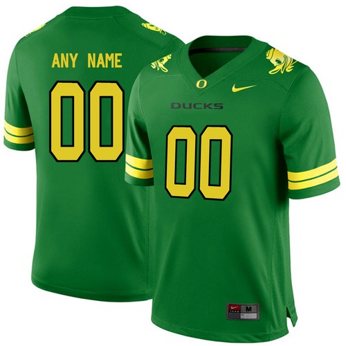 Custom Oregon Ducks Jersey Name and Number NCAA College Football Green Stitched