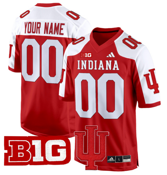 Custom Indiana Hoosiers Jersey 2024 Game V2 Football Stitched Crimson Alternate