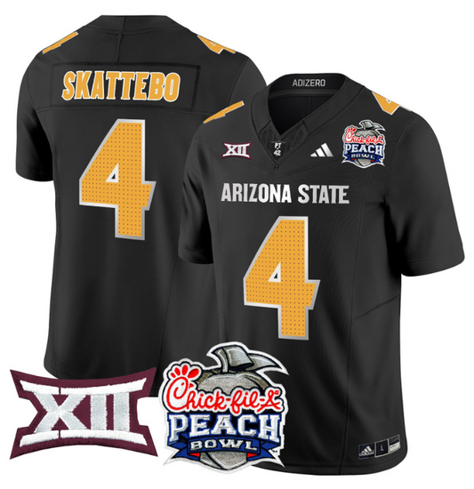 Cam Skattebo Jersey #4 Arizona State Sun Devils 2025 Peach Bowl Black