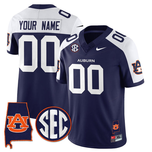 Custom Auburn Tigers Jersey Name, Number Alabama Patch Vapor Stitched Navy Alter