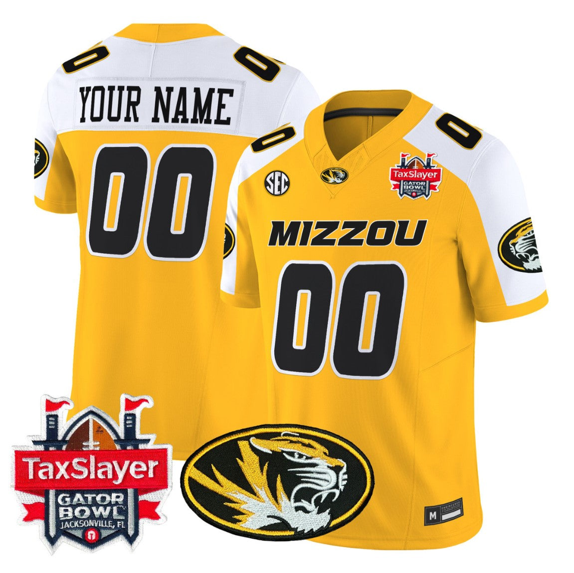 Custom Missouri Tigers Jersey 2025 Gator Bowl Vapor Limited Stitched