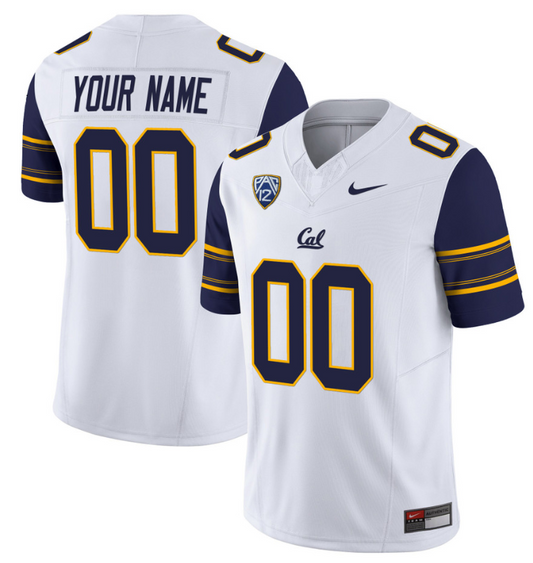 Custom California Golden Bears Jersey Limited Football Stitched White
