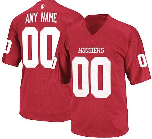 Custom Indiana Hoosiers Jersey Name and Number NCAA College Football Red
