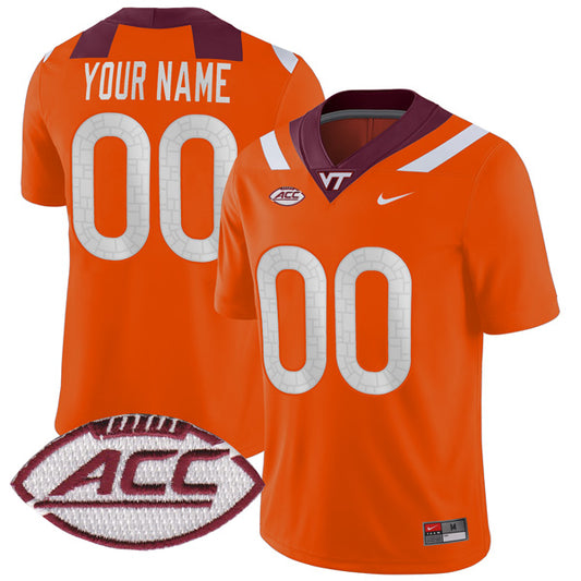 Custom Virginia Tech Hokies Jersey Name and Number College Football Orange Alternate Game – All Stitched