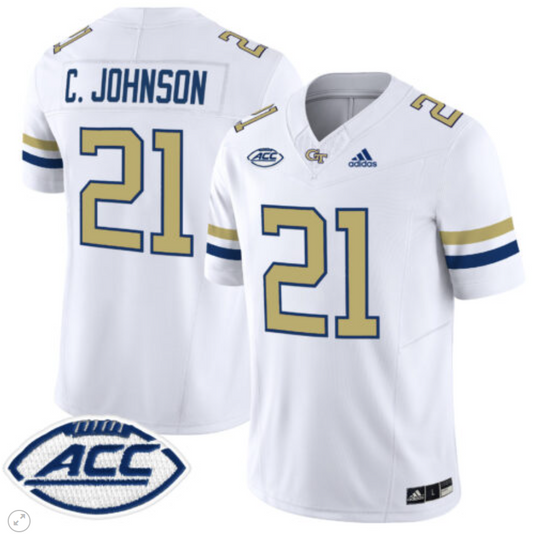 Calvin Johnson Jersey #21 Georgia Tech Yellow Jackets Vapor Limited Football White