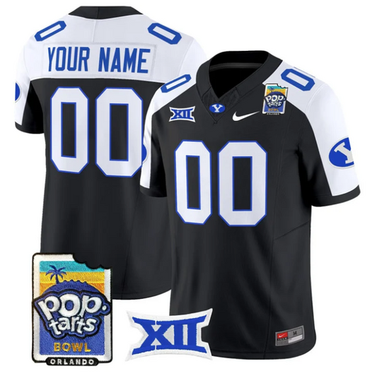 Custom BYU Cougars Jersey Name, Number 2025 Pop-Tarts Patch Stitched